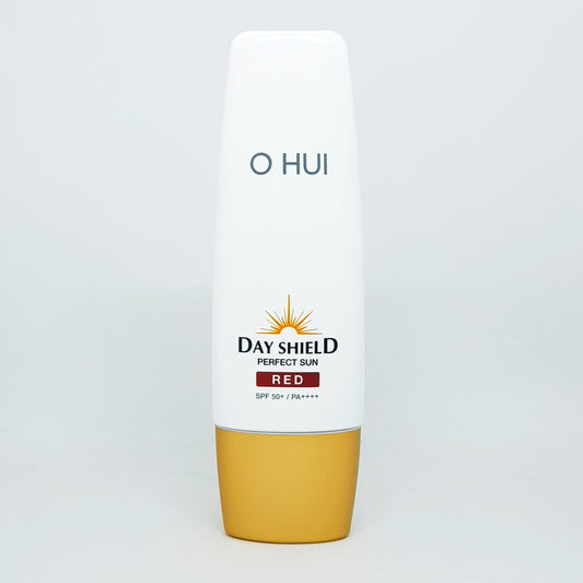 O HUI Day Shield Perfect Sun Red Cream SPF50+ PA++++ 50ml Green Base Tone Up Sunscreen