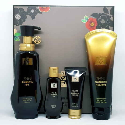 Amore Pacific Ryo Hwayoon Beautiful Aging Hair Loss Care Shampoo & Hair Pack Set