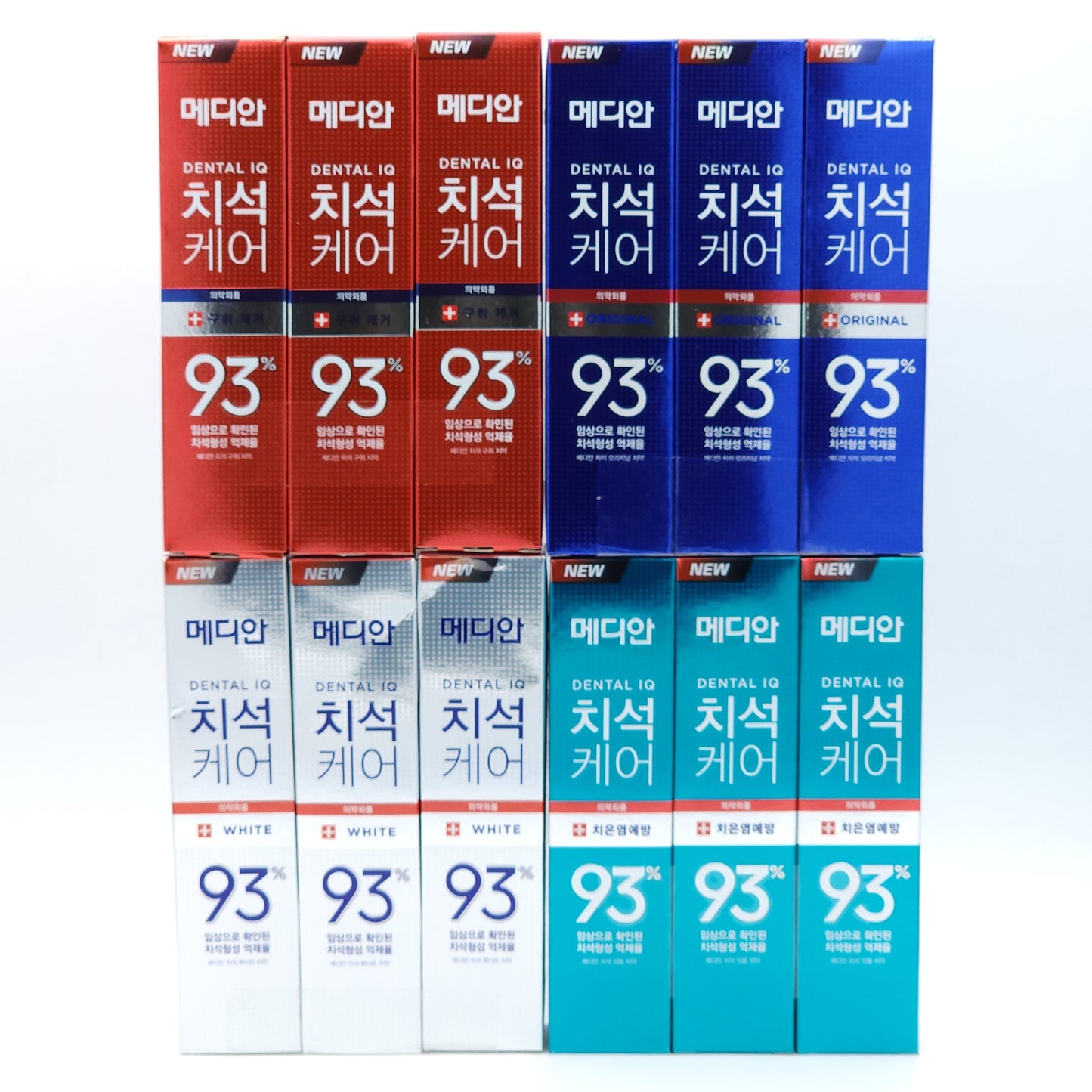 MEDIAN Dental IQ 93% Toothpaste 120g x 3ea 4 Type White Green Blue Red K-Beauty