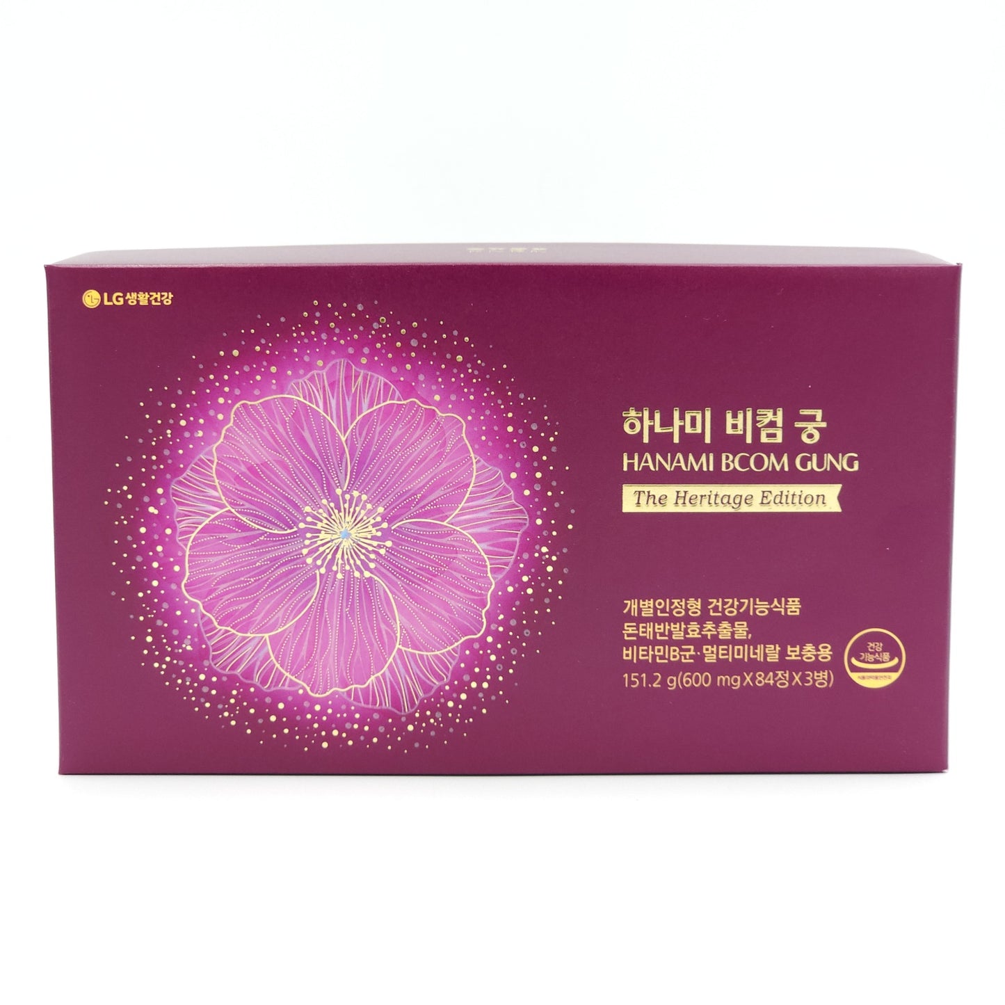LG Life Garden Hanami Bcom Gung 600mg x 84 Tablets x 3 Bottles K-Beauty
