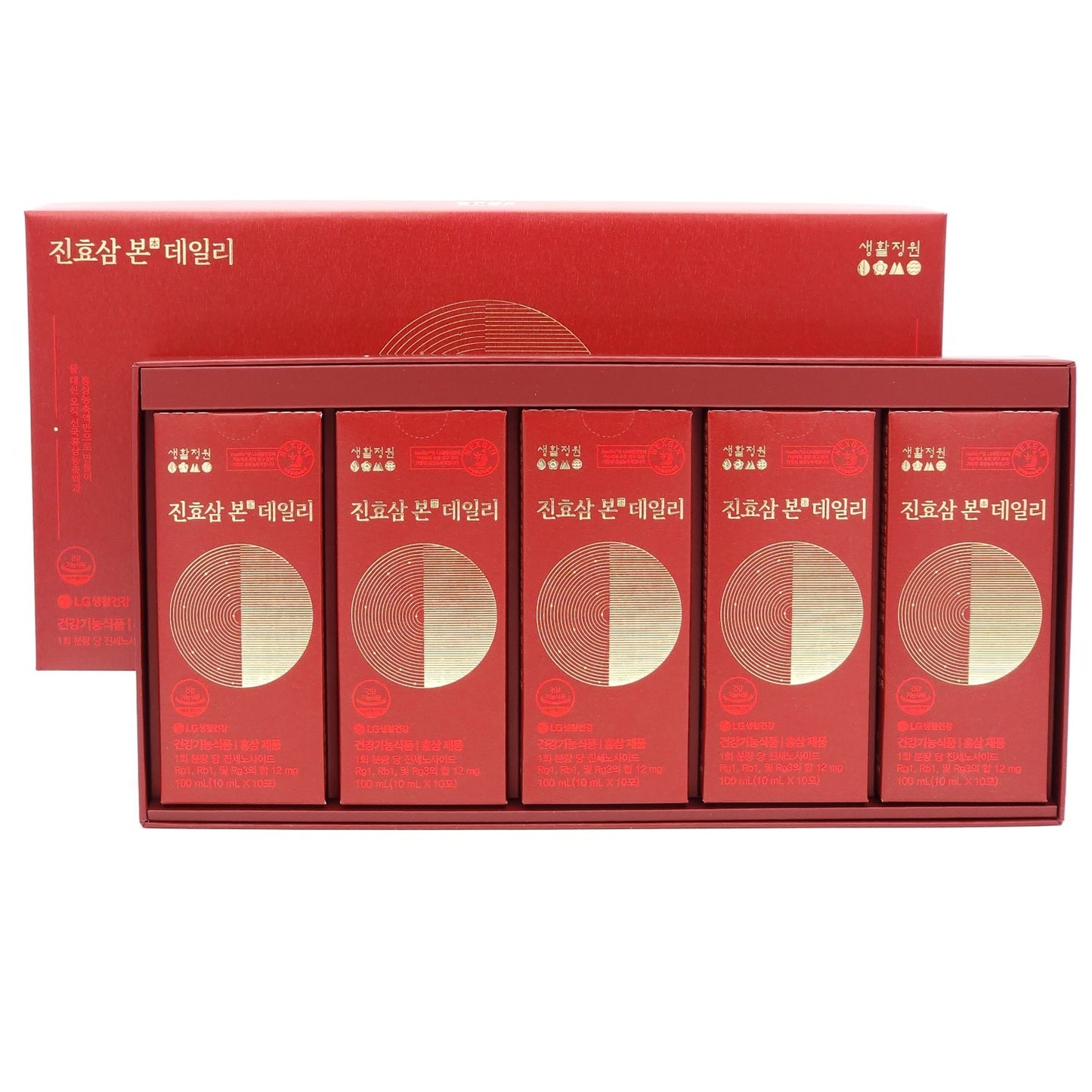 LG Vital Garden Jin Hyo Sam Bon Daily 10ml x 50pcs Red Ginseng K-Beauty