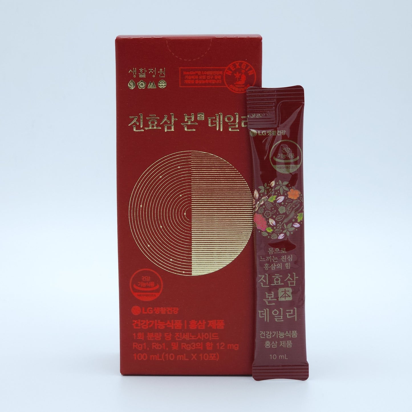 LG Vital Garden Jin Hyo Sam Bon Daily 10ml x 50pcs Red Ginseng K-Beauty