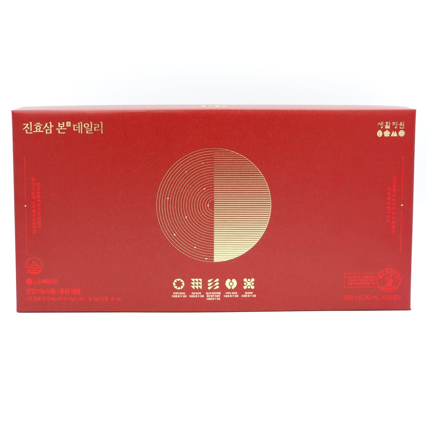 LG Vital Garden Jin Hyo Sam Bon Daily 10ml x 50pcs Red Ginseng K-Beauty