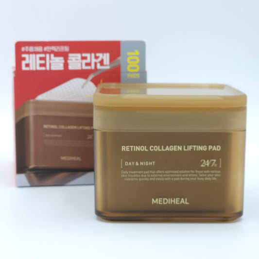 MEDIHEAL Retinol Collagen Lifting Pad 100 Pads 180ml Firming Moisture