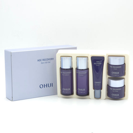 O HUI Age Recovery 5pcs Gift Set Anti Wrinkle Cream Emulsion Toner K-Beauty
