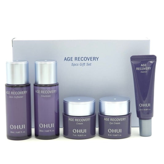 O HUI Age Recovery 5pcs Gift Set Anti Wrinkle Cream Emulsion Toner K-Beauty