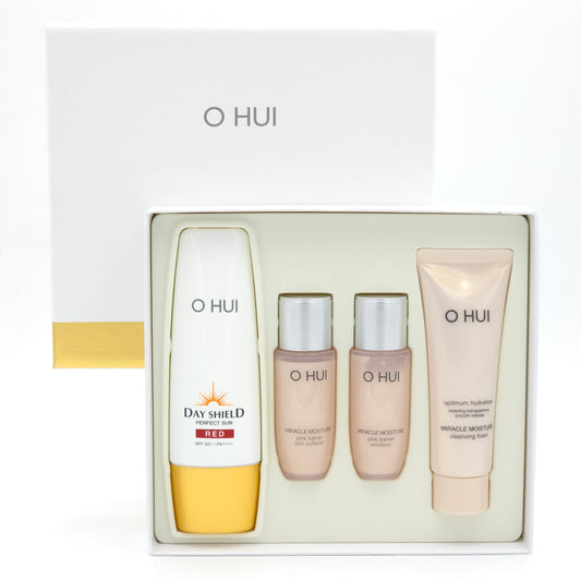 O HUI Day Shield Perfect Sun Red Special Set SPF50+ PA++++ Green Base