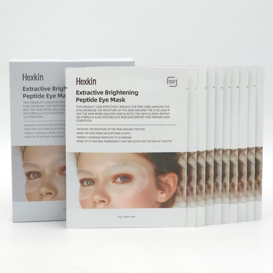 Hexkin Extractive Brightening Peptide Eye Mask 12g x 10ea Hydrating Firming Eye Patch