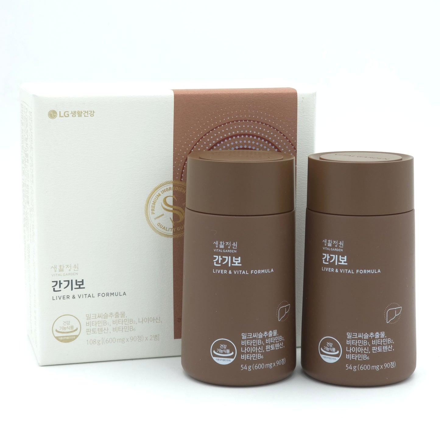 LG Vital Garden Gankibo Liver & Vital Formula 600mg x 90 tablets x 2 Bottles K-Beauty