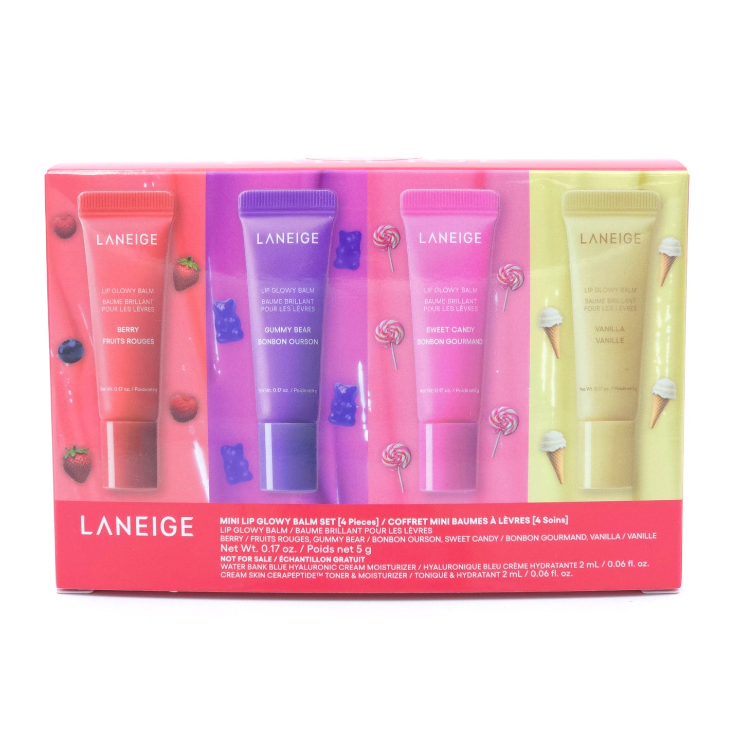 LANEIGE Mini Lip Glowy Balm Set 5g x 4ea Barry Gummy Bear Sweet Candy Vanilla K-Beauty