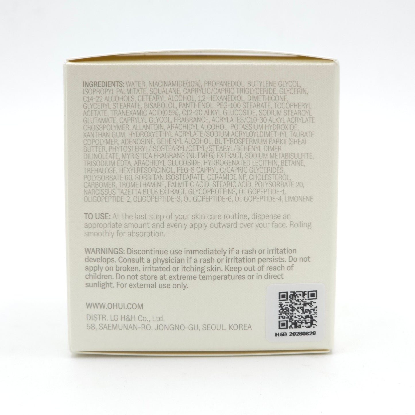 O HUI Extreme White Niacinamide 10% TX Mela Toning Cream 60ml K-Beauty