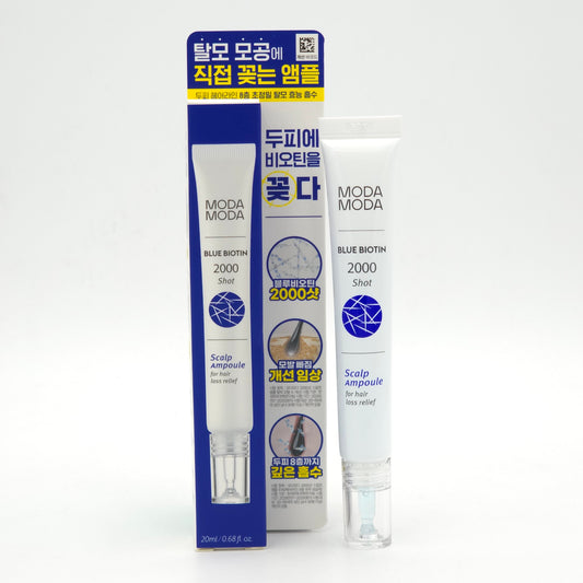 MODA MODA Blue Biotin 2000 Shot Scalp Ampoule 20ml Hair Loss Care K-Beauty