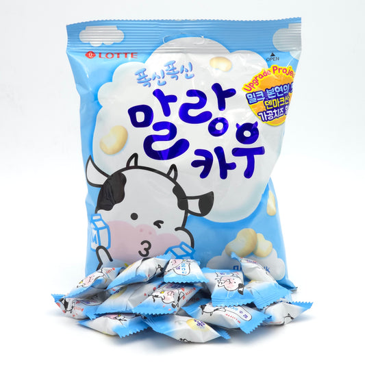 LOTTE Fluffy Candy Malang Cow Milk 158g K-Food