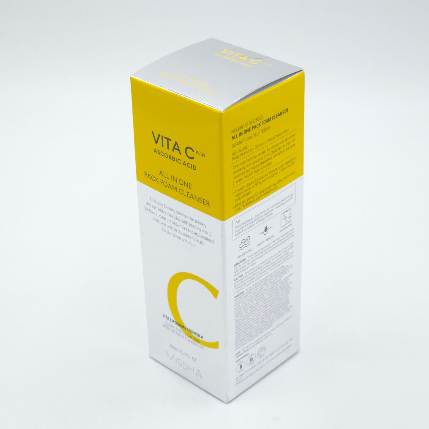 MISSHA Vita C Plus All In One Pack Foam Cleanser 200ml Ascorbic Acid K-Beauty