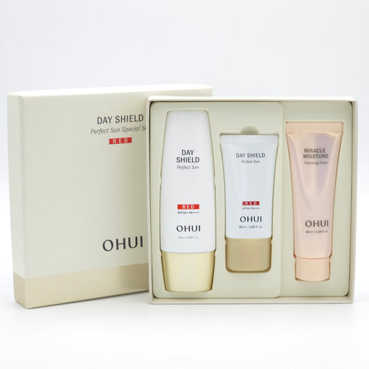 O HUI Day Shield Perfect Sun Red Special Set (50ml + 30ml) SPF50+ PA++++ Green Base