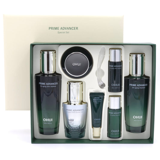 O HUI Prime Advancer De-aging 3pcs Special Set 7 Items Skincare Kit