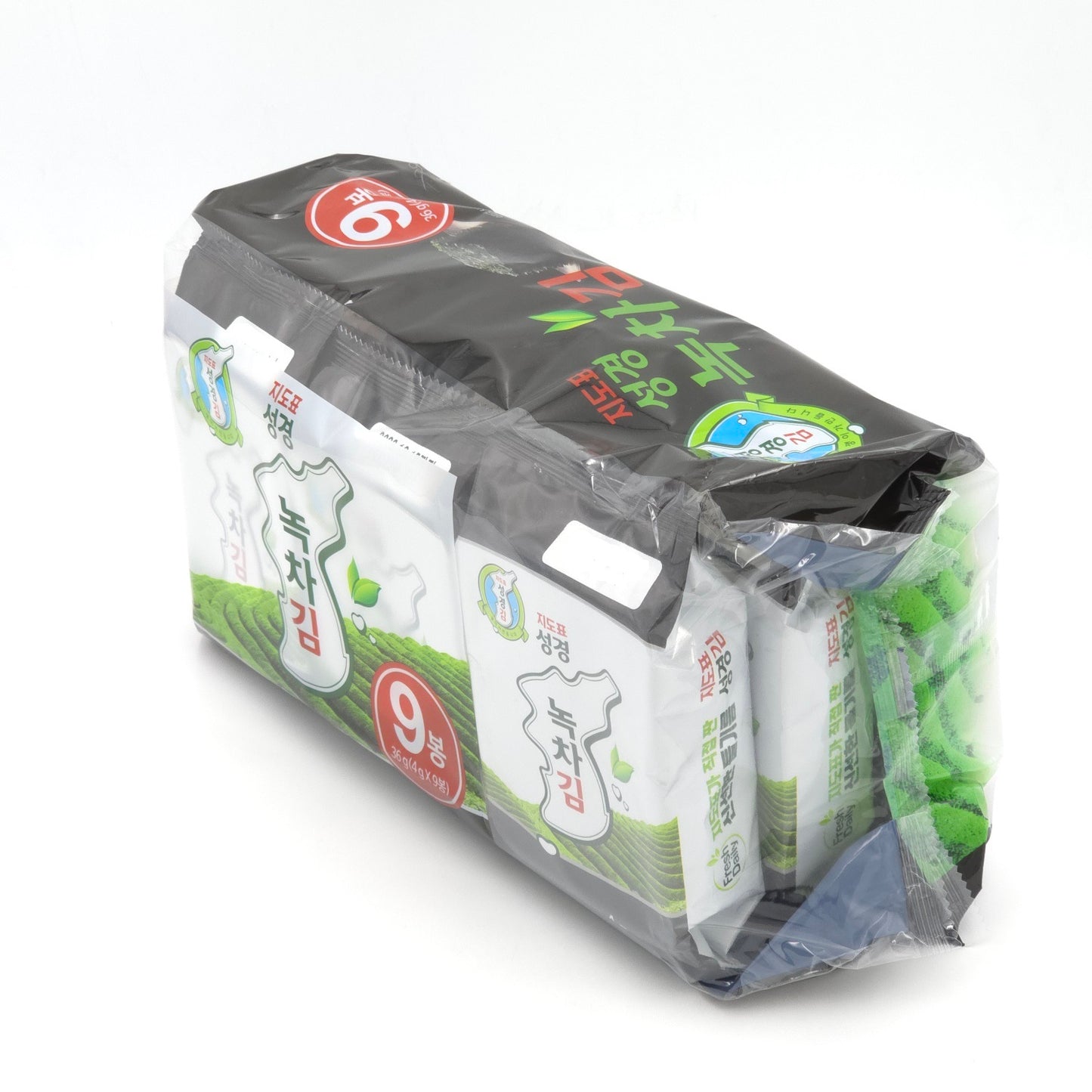 Sungkyung Green Tea Seasoned Seaweed Snack 36g (4g x 9 Packs)