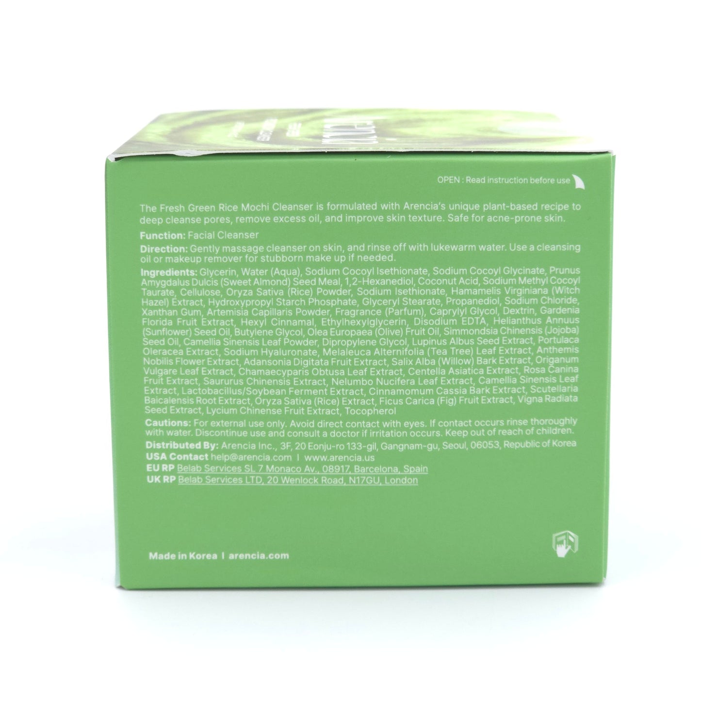Arencia Fresh Green Rice Mochi Cleanser 120g