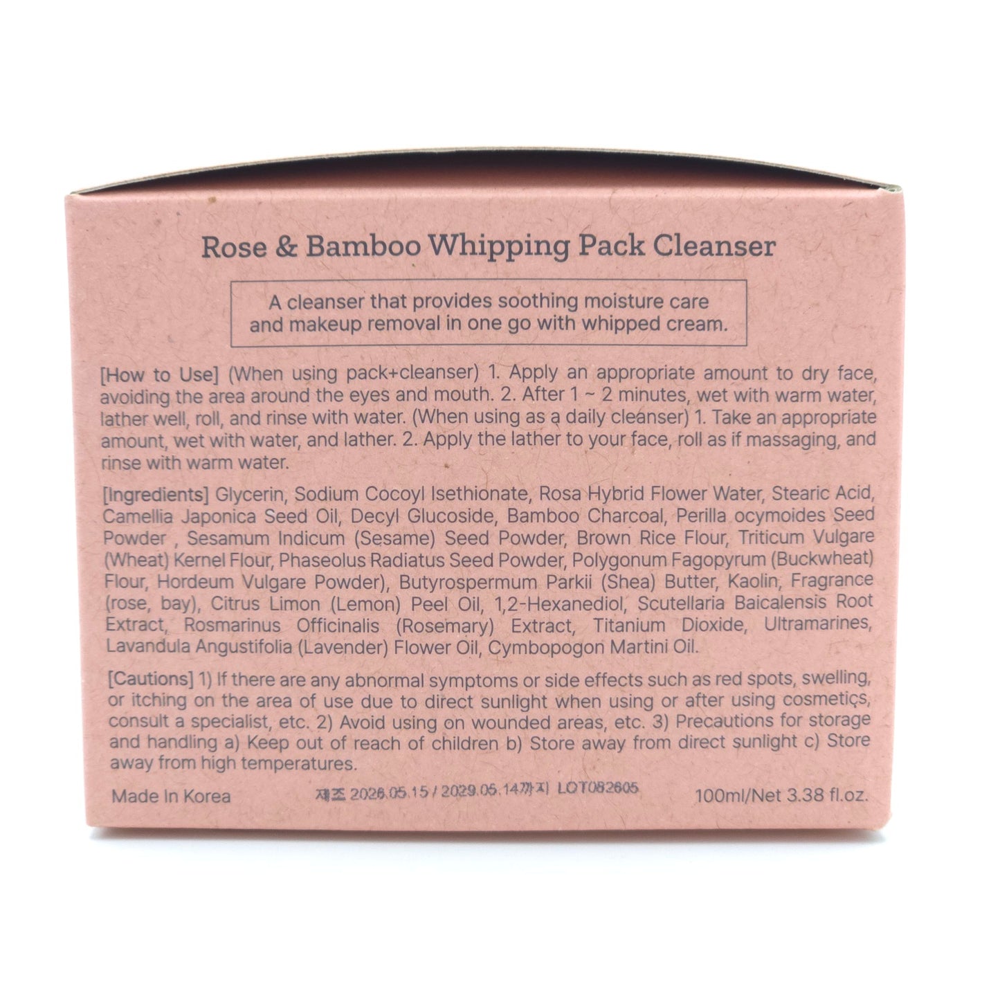 ESOMI Rose & Bamboo Whipping Pack Cleanser 100ml - Image 2