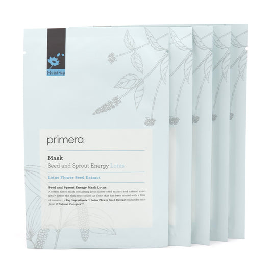 primera Seed and Sprout Energy Mask Lotus - 20ml x 5 Sheets