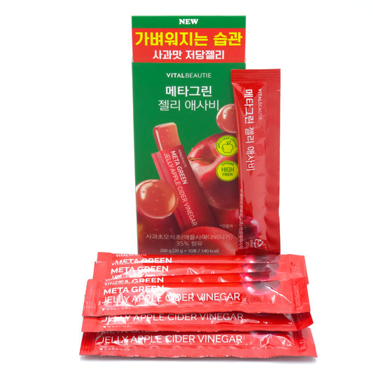 VITALBEAUTIE Meta Green Jelly Apple Cider Vinegar 20g x 10 Sticks