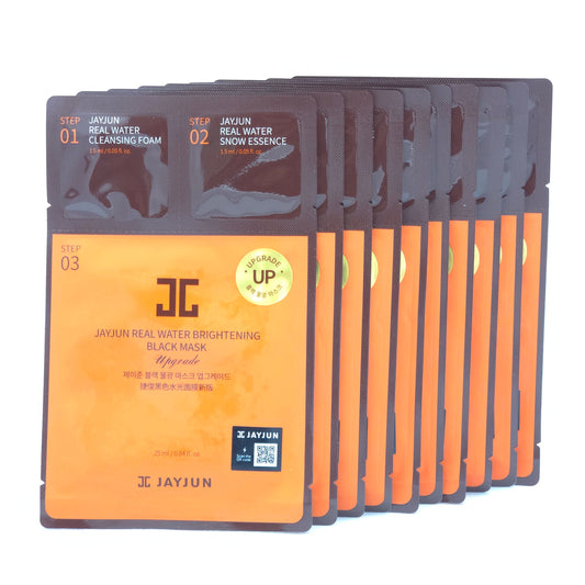 JAYJUN Real Water Brightening Black Mask Upgrade 3-Step 25ml x 10 Sheets