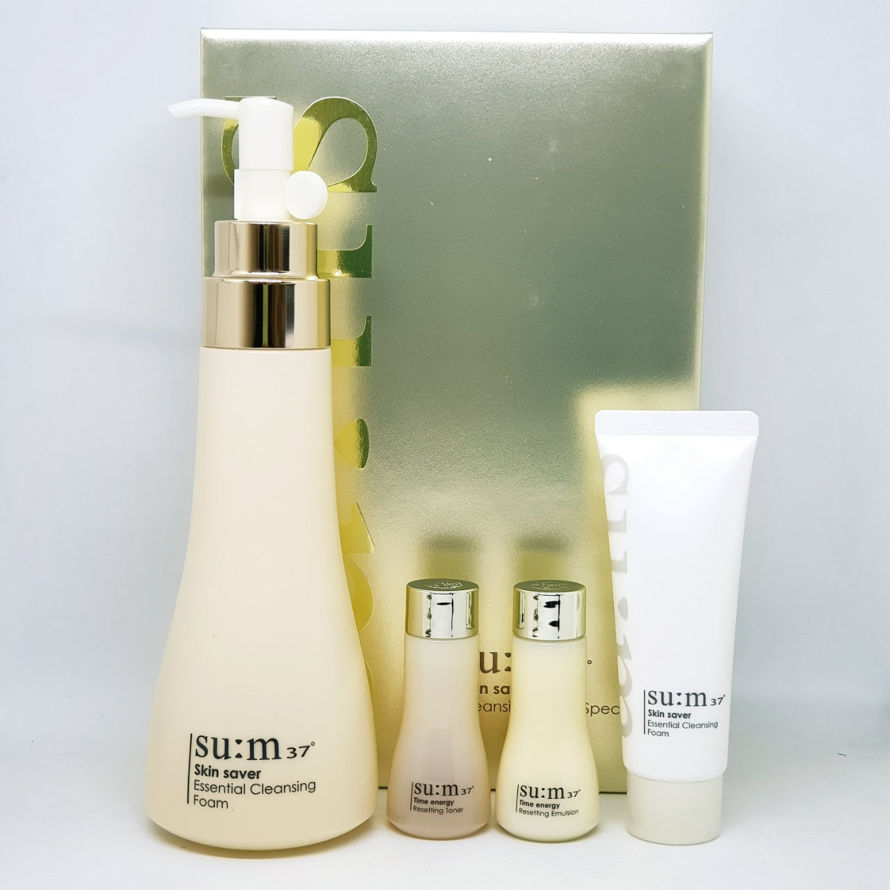 SU:M37 Skin Saver Essential Cleansing Foam Special Set 4 Items Cleanser Set