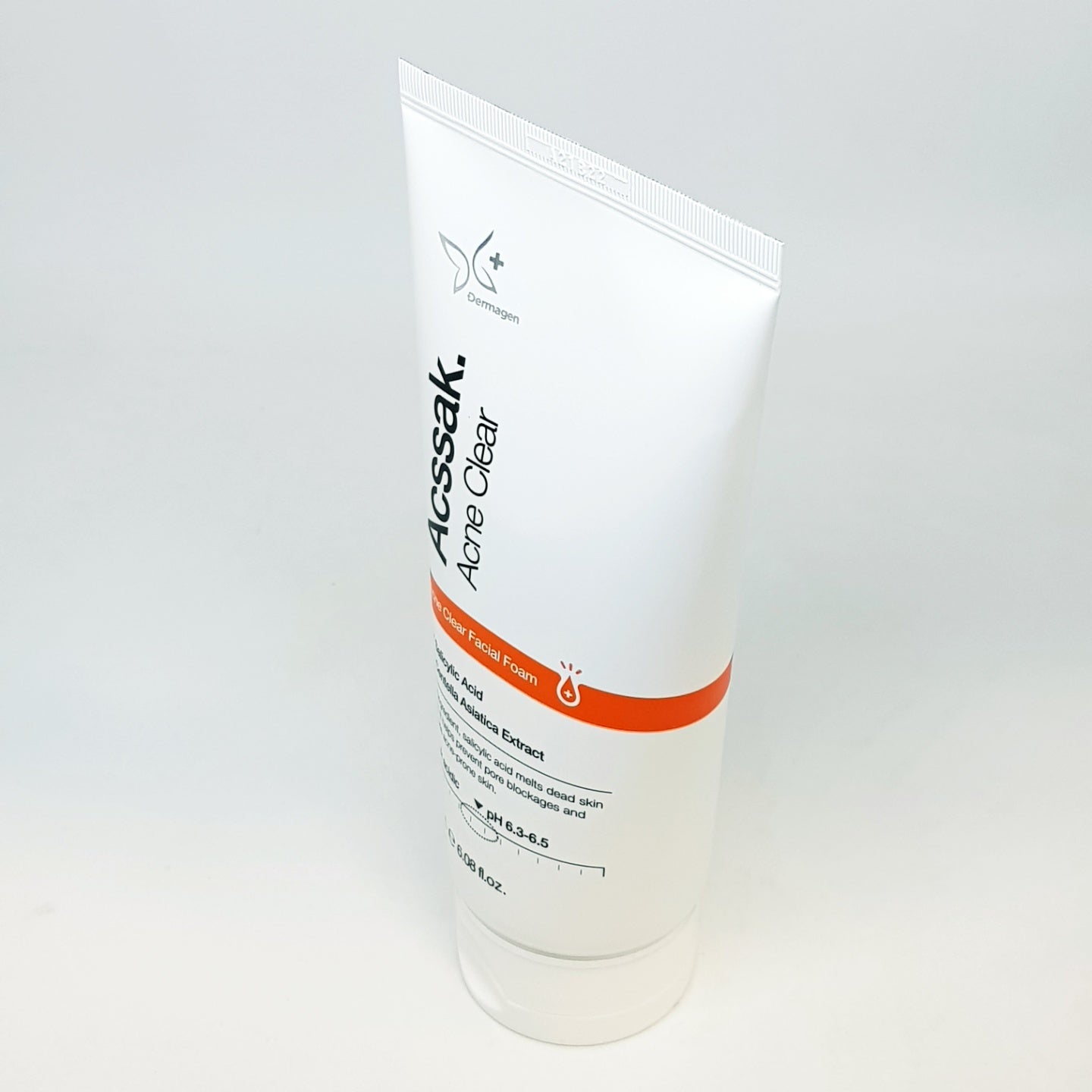Dermagen Acssak Acne Clear Facial Foam 180ml BHA Low pH Cleansing Foam