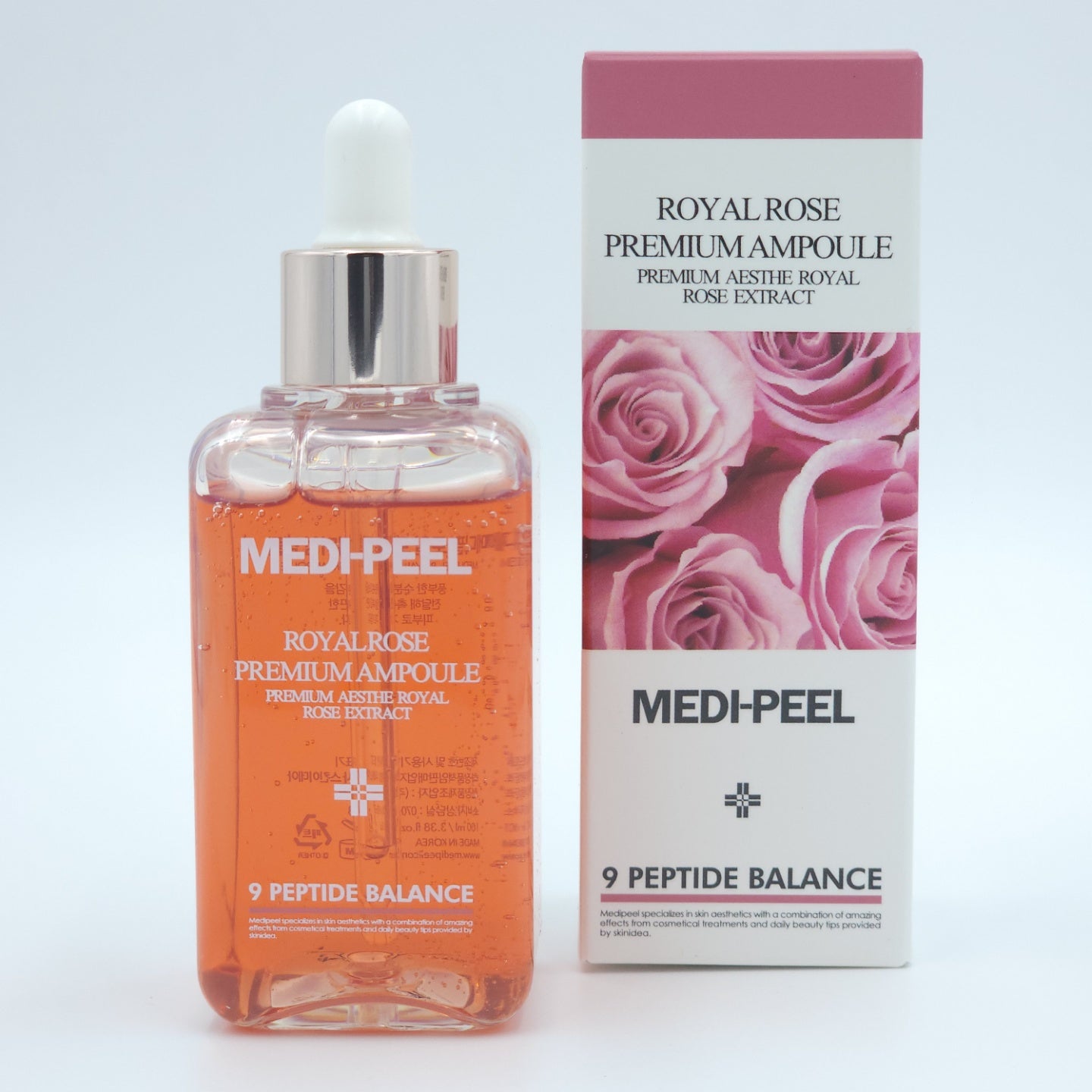 MEDI-PEEL Royal Rose Premium Ampoule 100ml Hydrating Peptide Rose Balance Serum