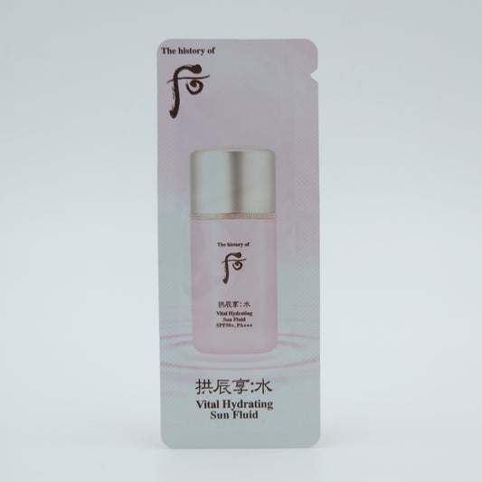The History of Whoo Gongjinhyang Soo Vital Hydrating Sun Fluid SPF50+ PA+++ 1ml x 50pcs