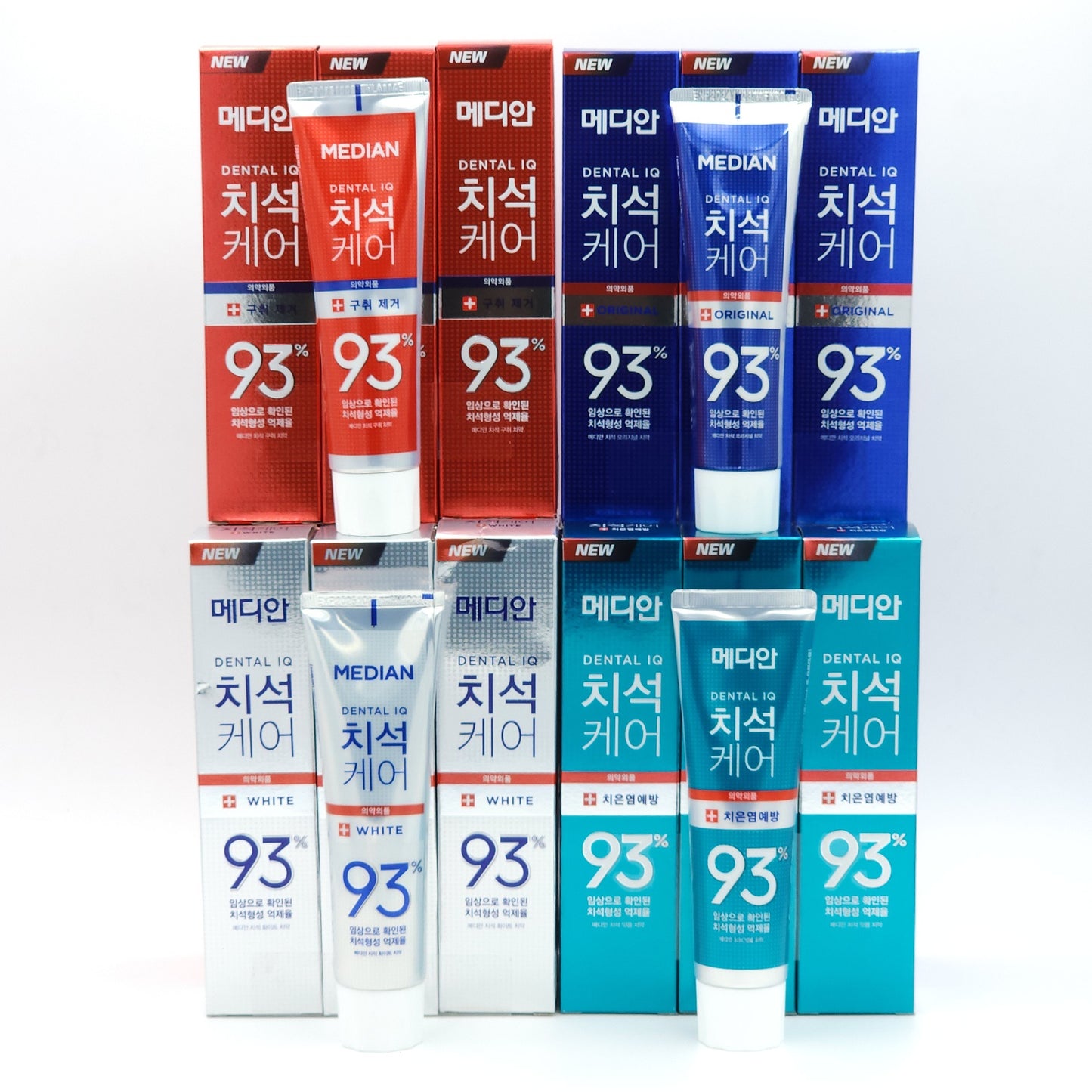 MEDIAN Dental IQ 93% Toothpaste 120g x 3ea 4 Type White Green Blue Red K-Beauty