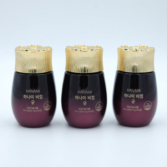 LG Life Garden Hanami Bcom Gung 600mg x 84 Tablets x 3 Bottles K-Beauty