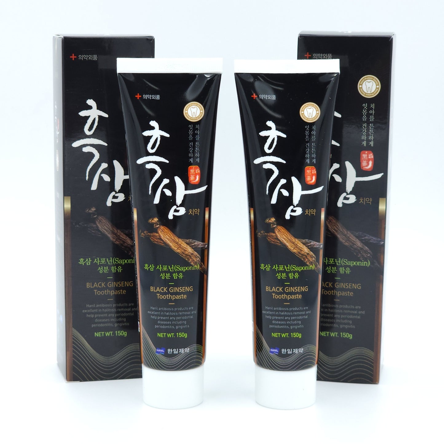 HANIL Korean Black Ginseng Toothpaste 150g x 2ea Herbal Mint Oral Care