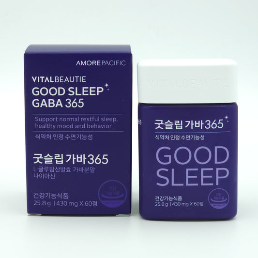 VITALBEAUTIE Good Sleep GABA 365 430mg x 60 Tablets K-Beauty