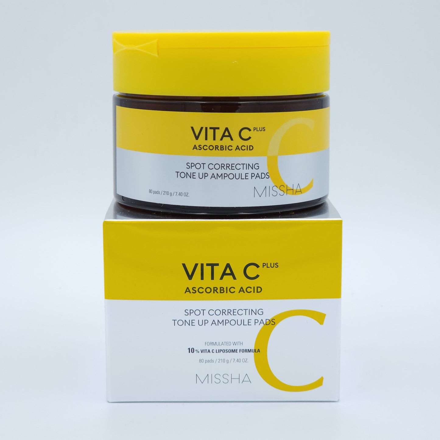 MISSHA Vita C Plus Spot Correcting Tone Up Ampoule Pads 80 Pads [Expiration date October 18, 2026]