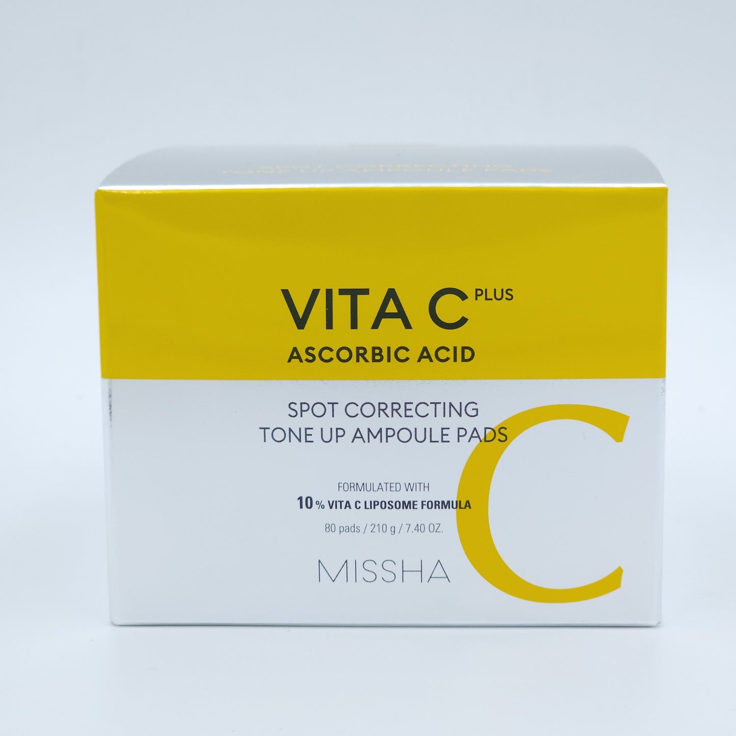 MISSHA Vita C Plus Spot Correcting Tone Up Ampoule Pads 80 Pads [Expiration date October 18, 2026]