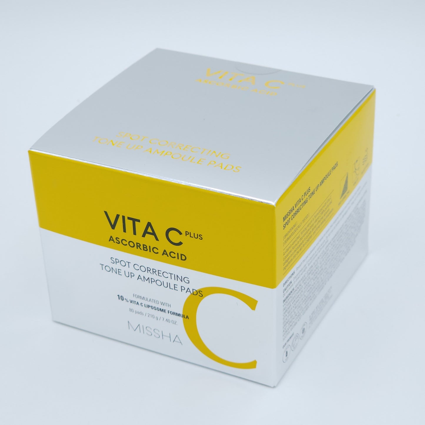 MISSHA Vita C Plus Spot Correcting Tone Up Ampoule Pads 80 Pads [Expiration date October 18, 2026]