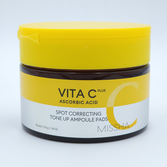 MISSHA Vita C Plus Spot Correcting Tone Up Ampoule Pads 80 Pads [Expiration date October 18, 2026]