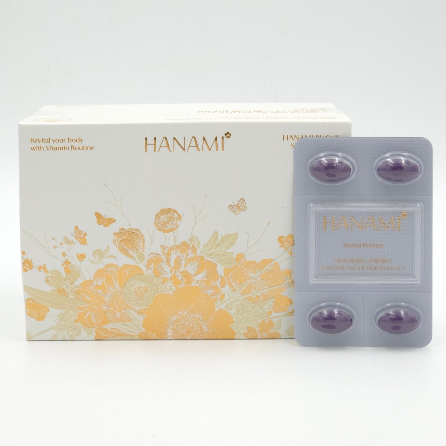 LG Vital Garden HANAMI PlaCell Skin Retinol A 600mg x 56 Capsule 8 week K-Beauty