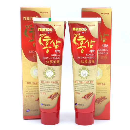 HANIL Korean Red Ginseng Toothpaste 150g x 2ea Herbal Mint Oral Care