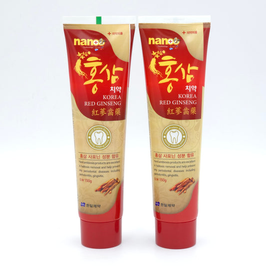 HANIL Korean Red Ginseng Toothpaste 150g x 2ea Herbal Mint Oral Care