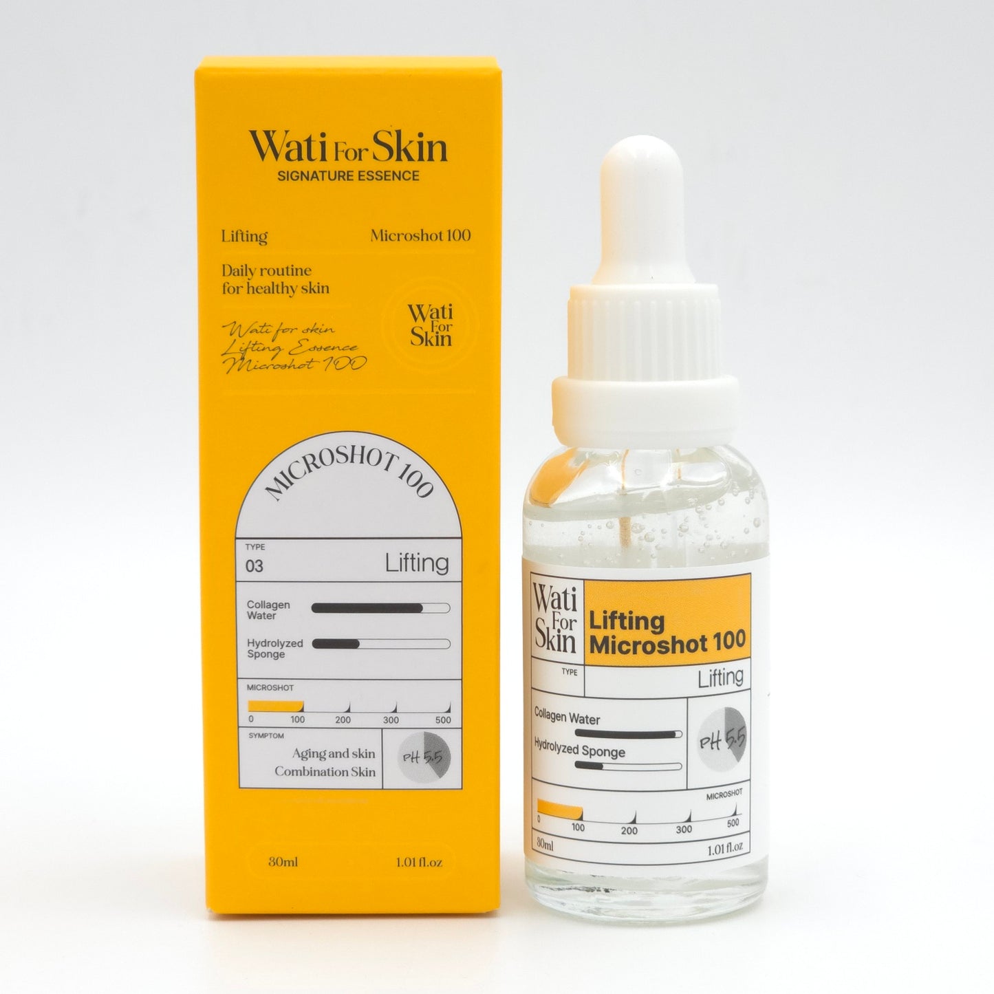 Wati For Skin Essence Microshot 100 Collagen 30ml Lifting 30ml Reedle Shot K-Beauty