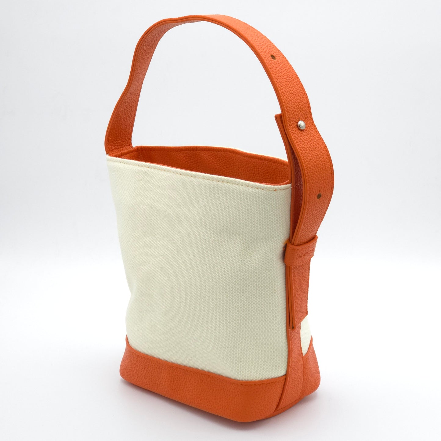 Sulwhasoo Bucket Bag Canvas Mini Handbag Ivory Orange Drawstring Bag