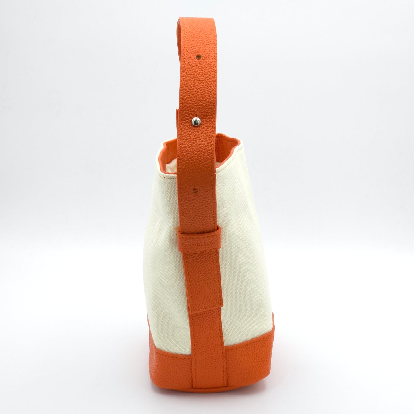 Sulwhasoo Bucket Bag Canvas Mini Handbag Ivory Orange Drawstring Bag