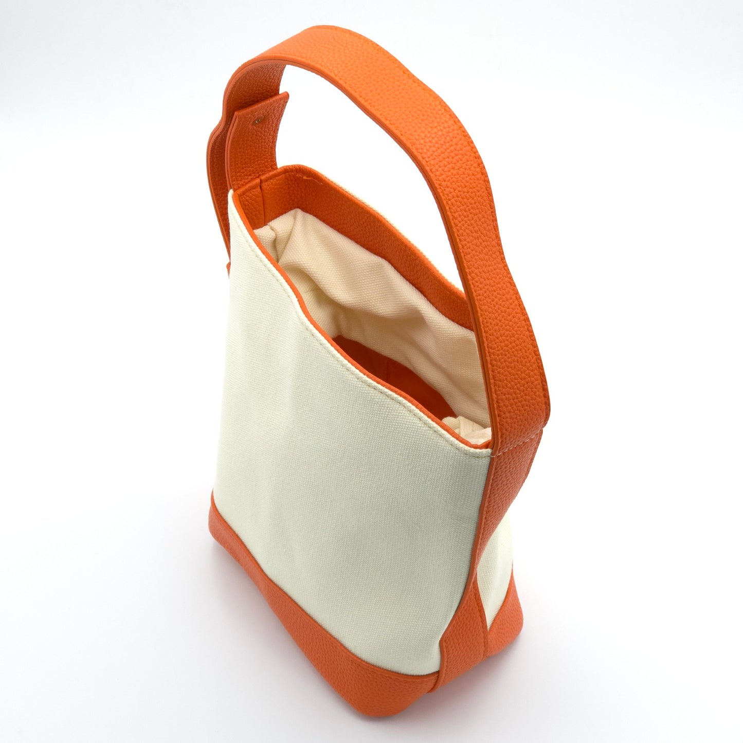 Sulwhasoo Bucket Bag Canvas Mini Handbag Ivory Orange Drawstring Bag