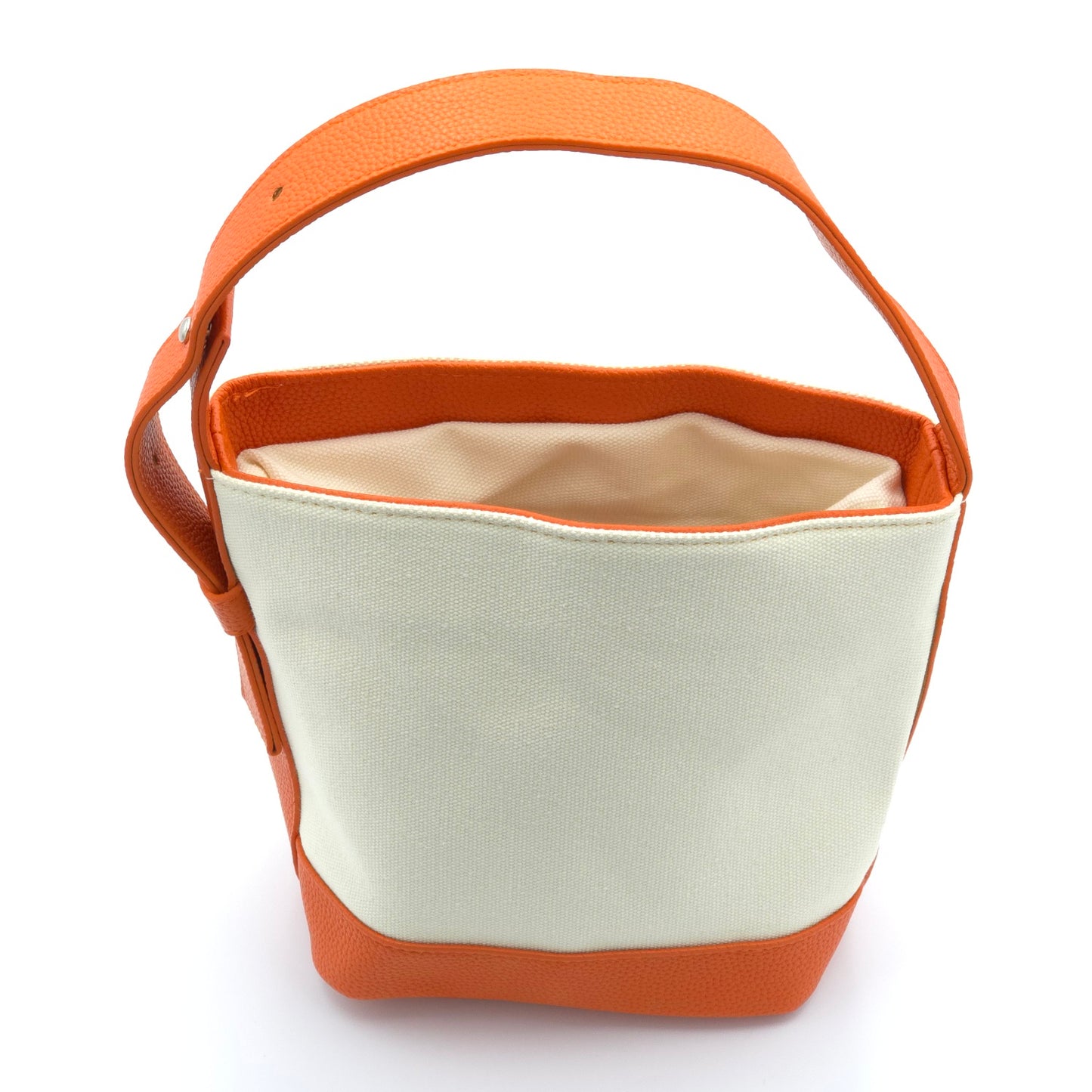 Sulwhasoo Bucket Bag Canvas Mini Handbag Ivory Orange Drawstring Bag