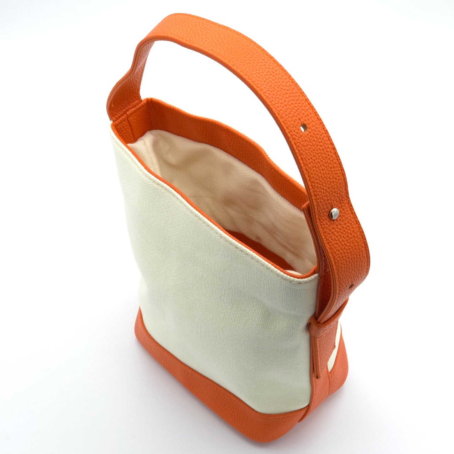 Sulwhasoo Bucket Bag Canvas Mini Handbag Ivory Orange Drawstring Bag
