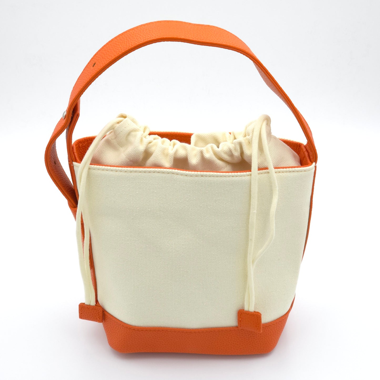 Sulwhasoo Bucket Bag Canvas Mini Handbag Ivory Orange Drawstring Bag