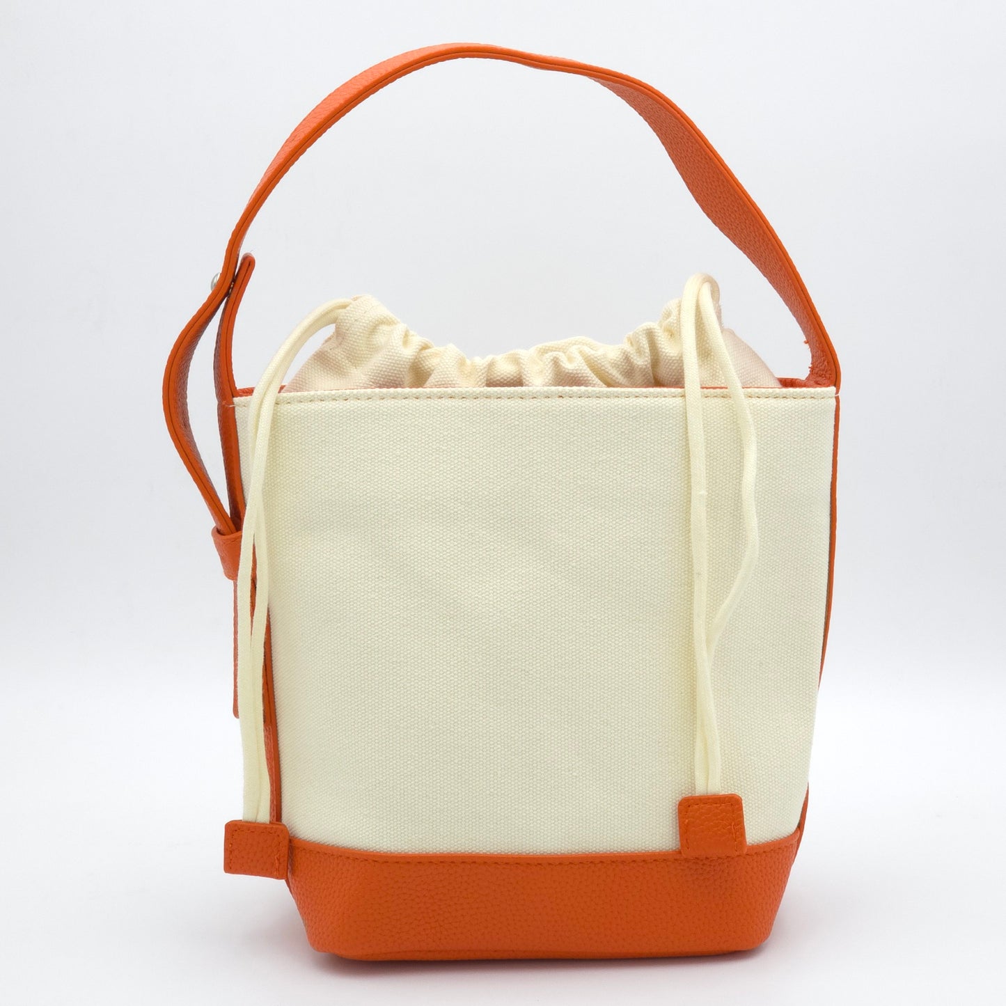 Sulwhasoo Bucket Bag Canvas Mini Handbag Ivory Orange Drawstring Bag