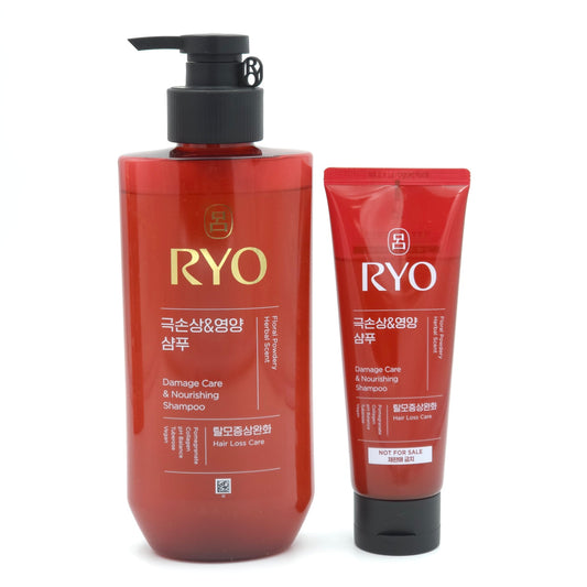 RYO Damage Care & Nourishing Shampoo Set 480ml + 112ml Hair Loss Care